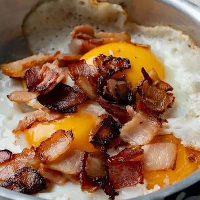 Paila de huevo con tocino (3 unidades)